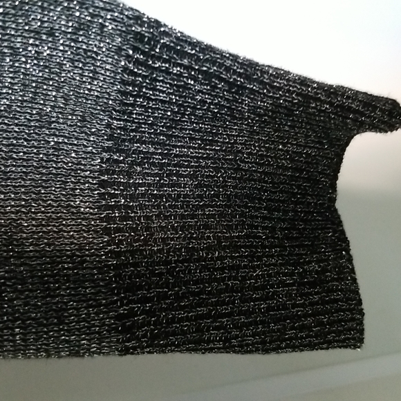 Iris Singer Collection Metallic Cardigan Crystal Buttons Size L - Picture 7 of 11